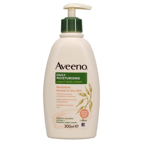 Aveeno Daily Moisturising Yoghurt Body Cream Apricot 300ml (Case of 6)