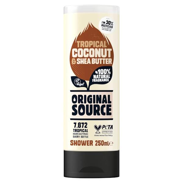 Original Source Tropical Coconut & Shea Butter Shower Gel 250ml (Case of 6)