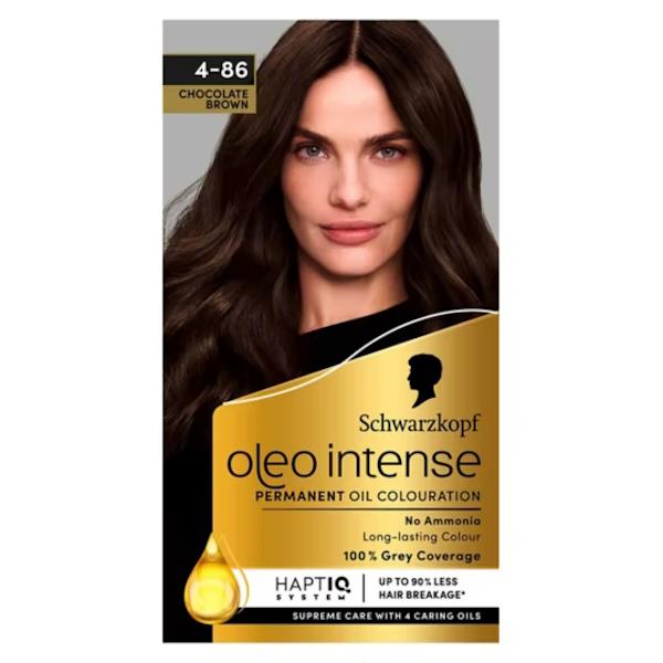 Schwarzkopf Oleo Intense Permanent Oil Colour 4-86 Chocolate Brown (Case of 3)
