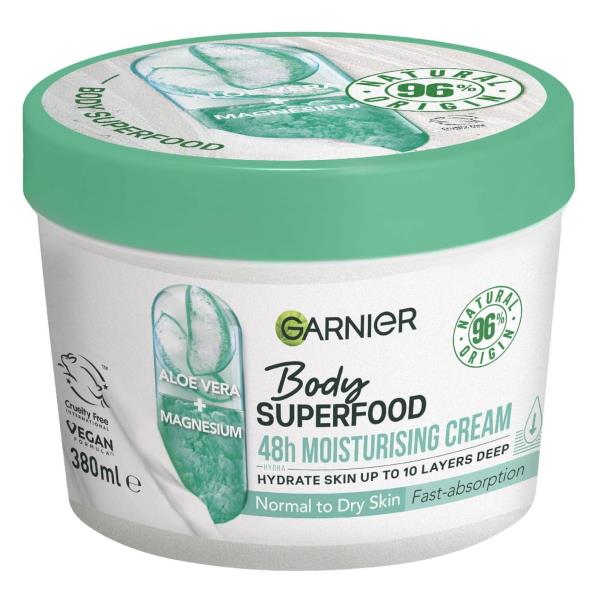 Garnier Body Superfood 48h Moisturising Cream 380ml (Case of 6)