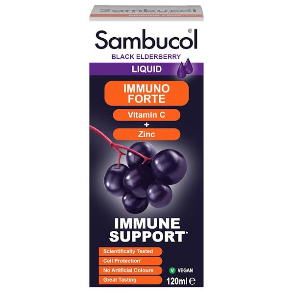 Sambucol Immune Support Liquid Immuno Forte Black Elderberry 120ml (Case of 6)