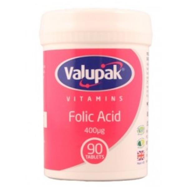 (LT) Valupak Folic Acid 400ug 90 Tablets (Case of 6)