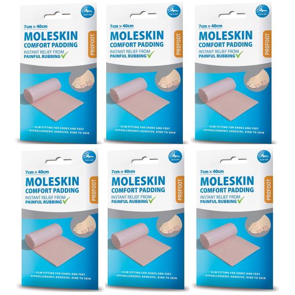 (LT) Profoot Moleskin Comfort Padding 7cm x 40cm (Case of 6)
