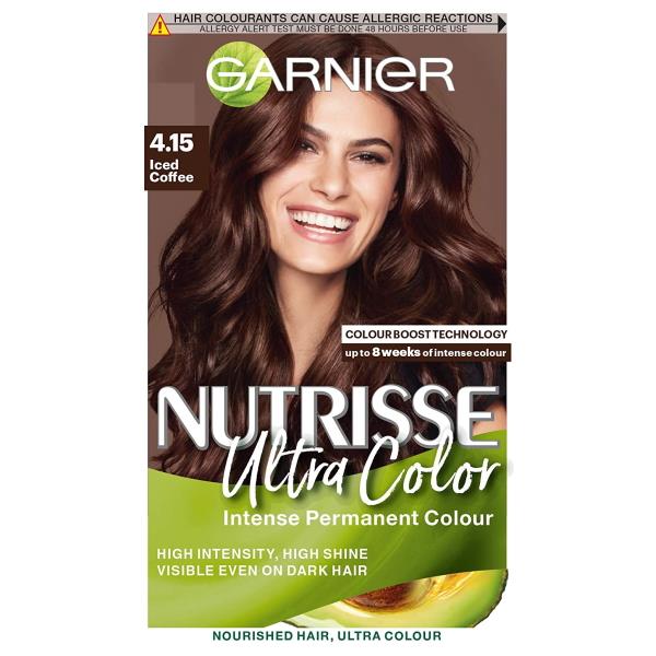 (LT) Garnier Nutrisse Ultra Color Permanent Colour 4.15 Iced Coffee (Case of 3)