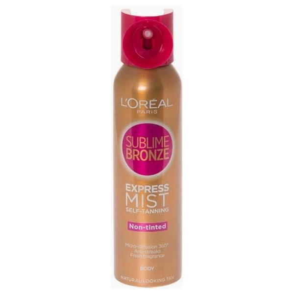 L'Oreal Sublime Bronze Express Mist Self Tanning Spray Body 150ml (Case of 6)