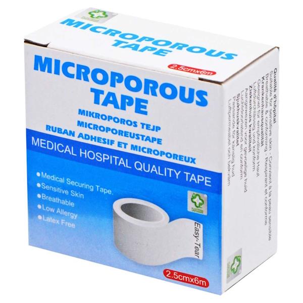 A&E Microporous Tape 2.5cm x 6M (Case of 12)