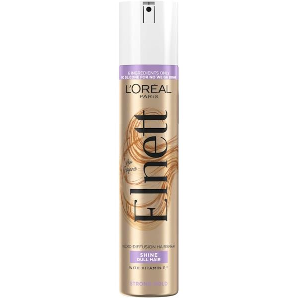 L'Oreal Elnett Hairspray Shine Dull Hair Strong Hold 200ml (Case of 6)
