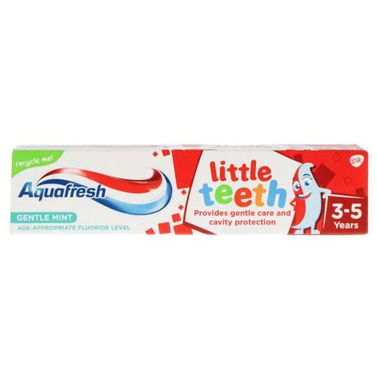 Aquafresh Little Teeth Gentle Mint Toothpaste 3-5 Years 50ml (Case of 12)