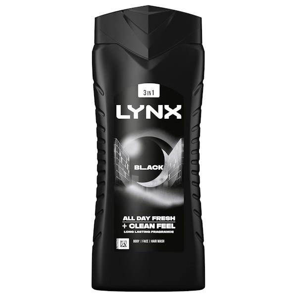 Lynx Black Bodywash 225ml (Case of 6)