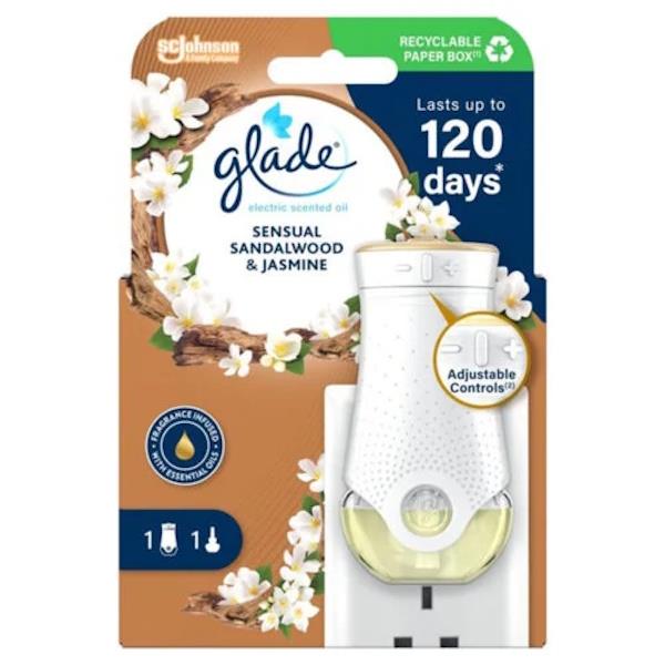 Glade Electric Plug In Air Freshener Kit Sandalwood & Jasmine 20ml (Case of 4)