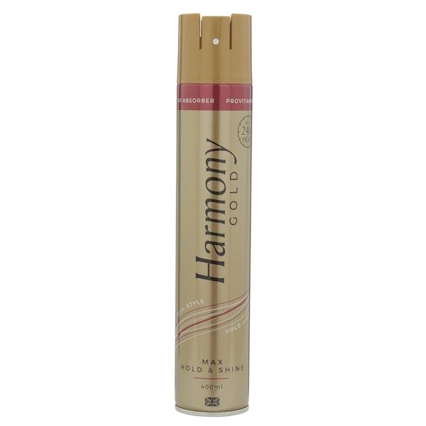 Harmony Gold Hairspray Max Hold & Shine 400ml (Case of 6)