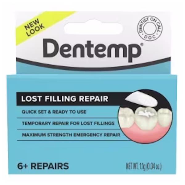 Dentemp Lost Filling Dental Repair 6+ Repairs 1.1g (Case of 6)