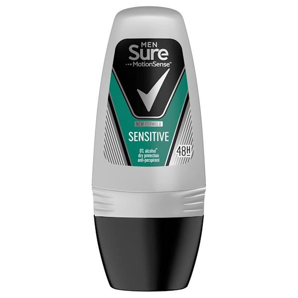Sure Men Sensitive Dry Anti-Perspirant Roll On 50ml (Case of 6)