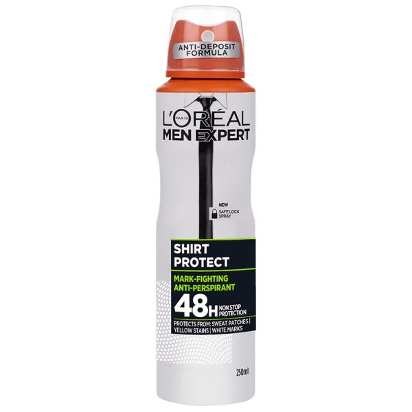 L'Oreal Men Expert Anti-Perspirant Spray Shirt Protect 250ml (Case of 6)