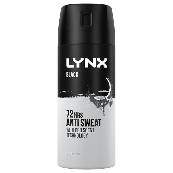 Lynx Black Antiperspirant Spray 150ml (Case of 6)