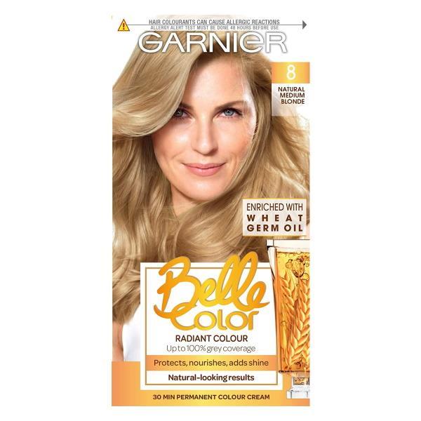 Garnier Belle Color Permanent Colour 8 Natural Medium Blonde (Case of 3)