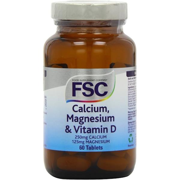 FSC Calcium 250mg, Magnesium & Vitamin D 60 Tablets (Case of 6)