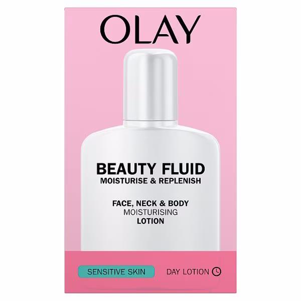 Olay Beauty Fluid Face & Body Moisturising Fluid Sensitive 200ml (Case of 6)