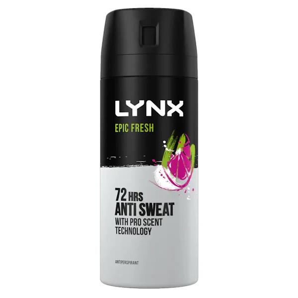Lynx Epic Fresh Antiperspirant Spray 150ml (Case of 6)
