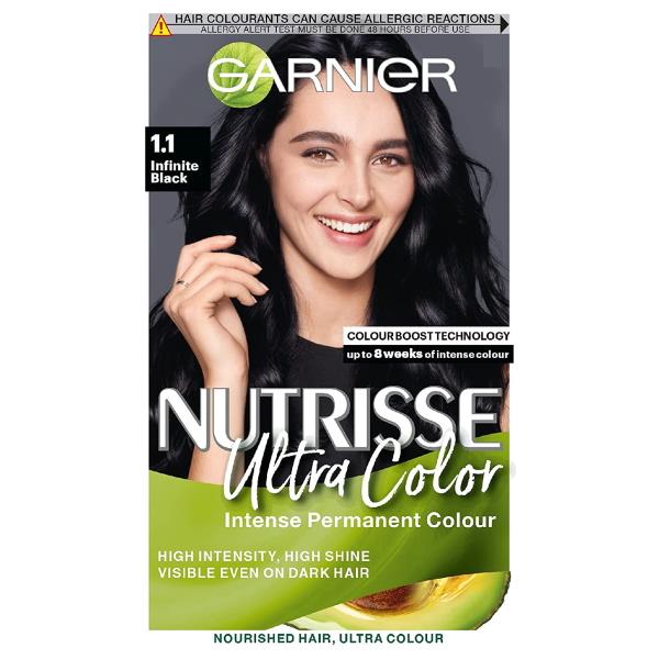 (LT) Garnier Nutrisse Ultra Color Permanent Colour 1.1 Infinate Black (Case of 3)