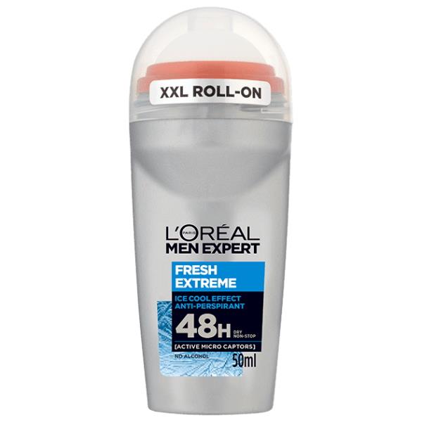 L'Oreal Men Expert Anti-Perspirant Roll-On Fresh Extreme 50ml (Case of 6)