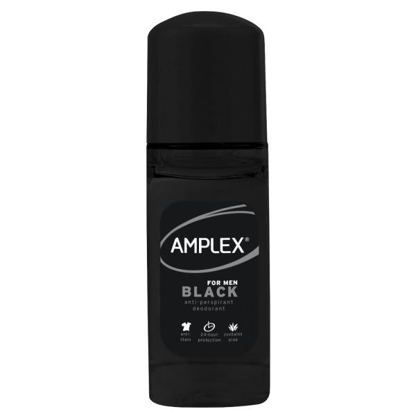 Amplex For Men Black Deodorant Roll On 50ml (Case of 12)