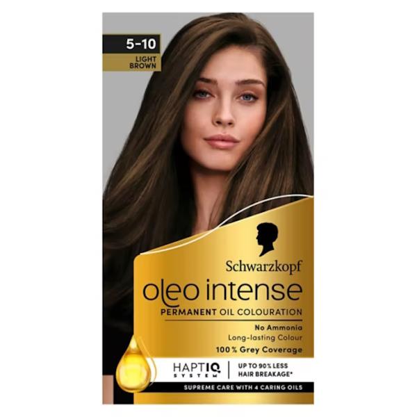 Schwarzkopf Oleo Intense Permanent Oil Colour 5-10 Light Brown (Case of 3)
