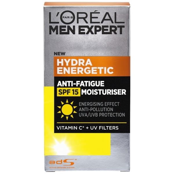 L'Oreal Men Expert Hydra Energetic Anti-Fatigue SPF15 Moisturiser 50ml (Case of 6)