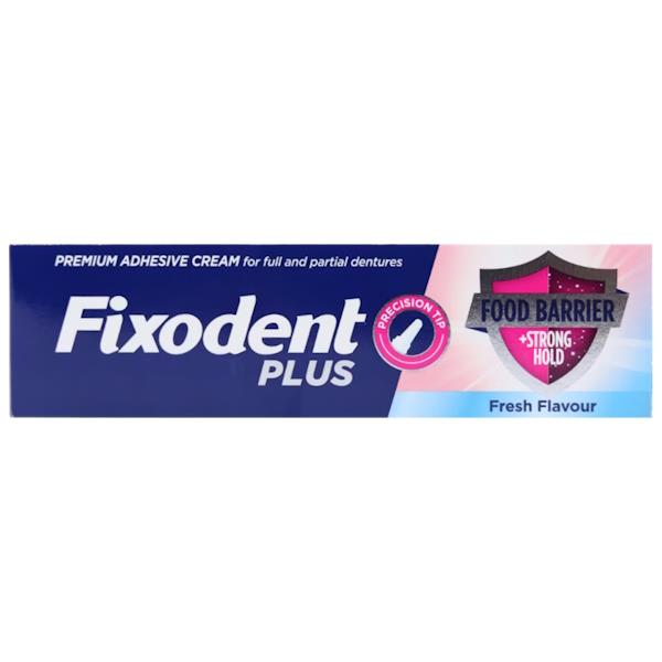 Fixodent Plus Food Barrier Fresh Flavour Denture Adhesive Cream 40g (Case of 12)