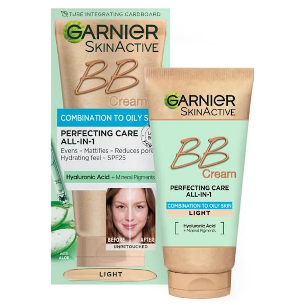 Garnier Skin Active BB Cream Oil Free SPF25 Light 50ml (Case of 6)