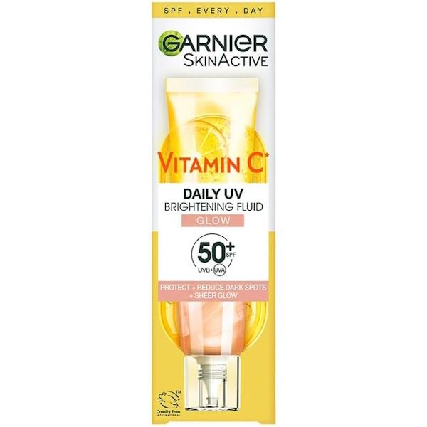 Garnier Skin Active Vitamin C Daily UV Brightening Fluid Glow SPF50+ 40ml (Case of 6)
