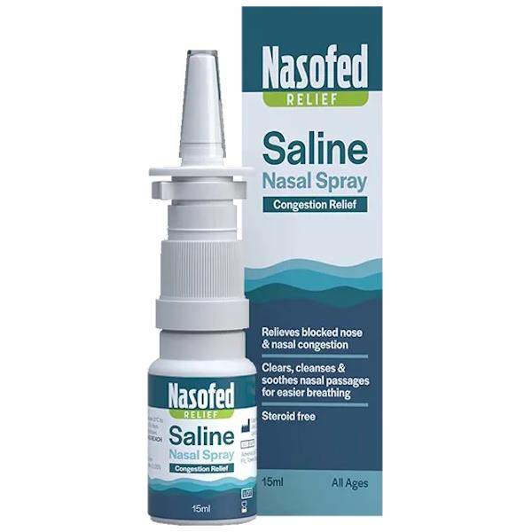 Nasofed Relief Saline Nasal Spray 15ml (Case of 5)