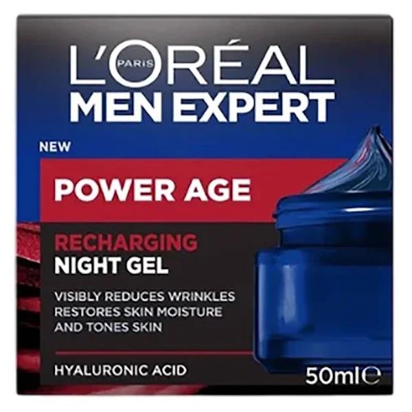 L'Oreal Men Expert Power Age Recharging Night Gel 50ml (Case of 6)