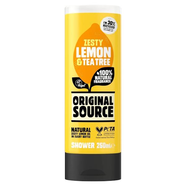 Original Source Zesty Lemon & Tea Tree Shower Gel 250ml (Case of 6)