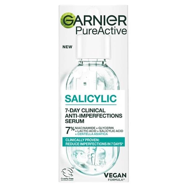 (LT) Garnier Salicylic 7-Day Clinical Anti-Imperfections Serum 30ml (Case of 6)
