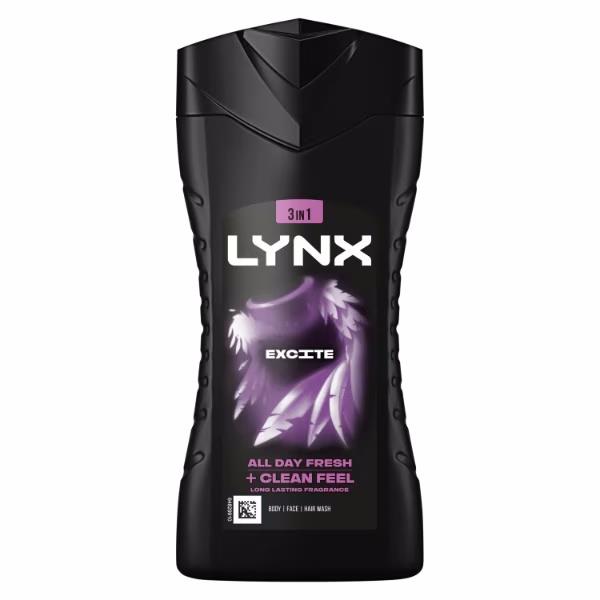 Lynx Excite Bodywash 225ml (Case of 6)
