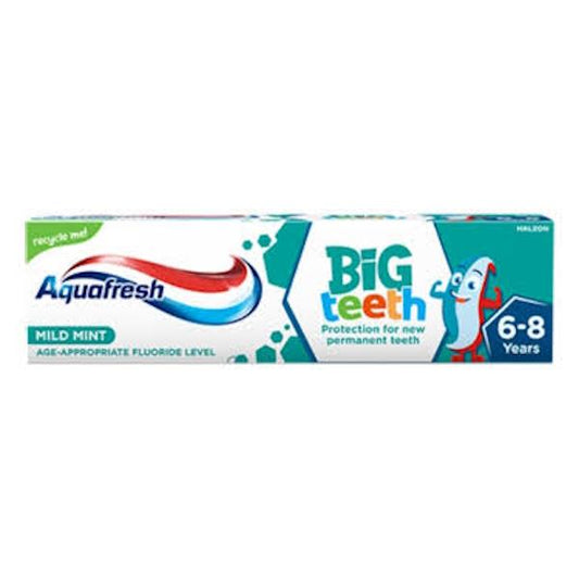 Aquafresh Big Teeth Mild Mint Toothpaste 6-8 Years 50ml (Case of 12)