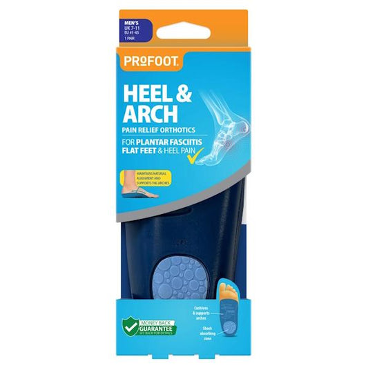 (LT) Profoot Heel & Arch Pain Relief Orthotics Men's 1 Pair (Case of 3)