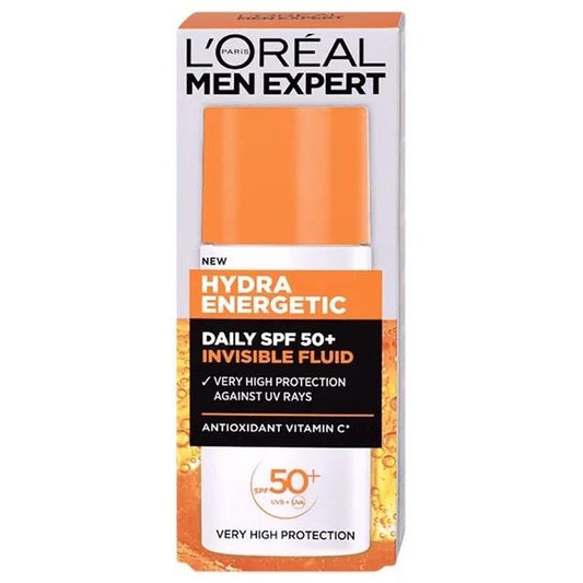 (LT) L'Oreal Men Expert Hydra Energetic Daily SPF50+ Invisible Fluid 50ml (Case of 6)