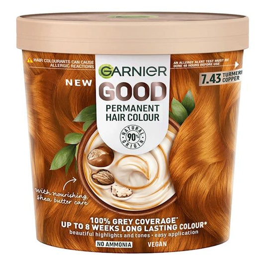 Garnier Good Permanent Hair Colour 7.43 Turmeric Copper (Case of 3)