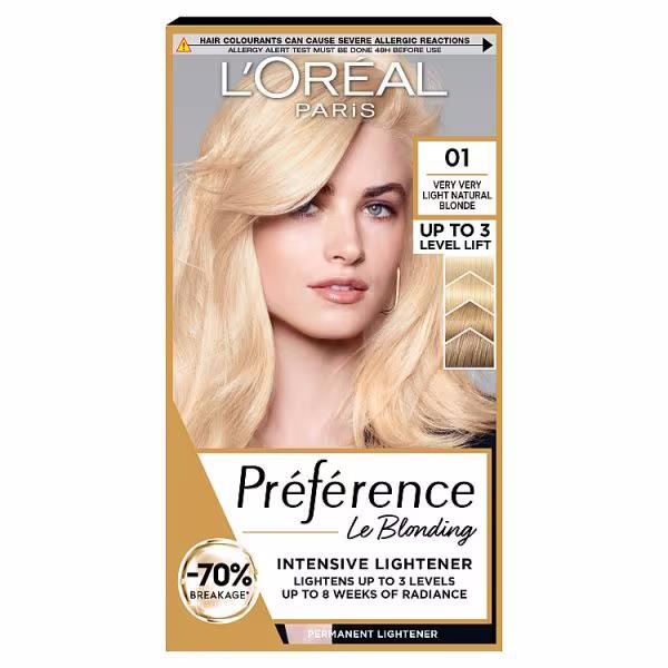 (LT) L'Oreal Preference Colour 01 Very Very Light Natural Blonde (Case of 3)