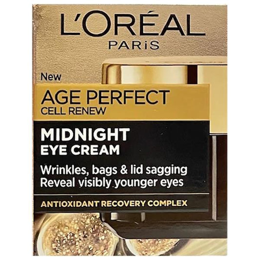 L'Oreal Age Perfect Cell Renew Midnight Eye Cream 15ml (Case of 6)