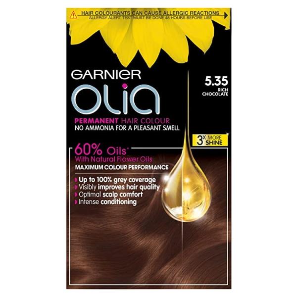 (LT) Garnier Olia Permanent Hair Colour 5.35 Rich Chocolate (Case of 3)