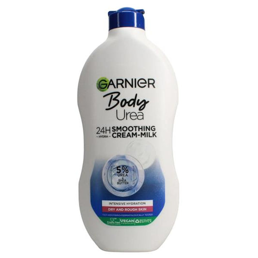 Garnier Body Urea 24H Smoothing Cream-Milk 400ml (Case of 6)