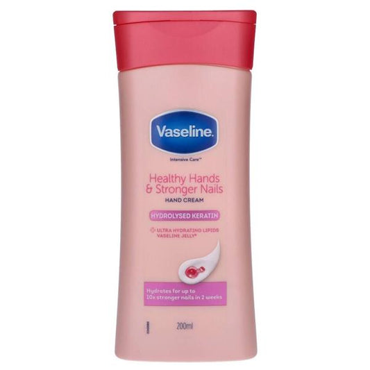 Vaseline Healthy Hands & Stronger Nails Hand Cream 200ml (Case of 6)