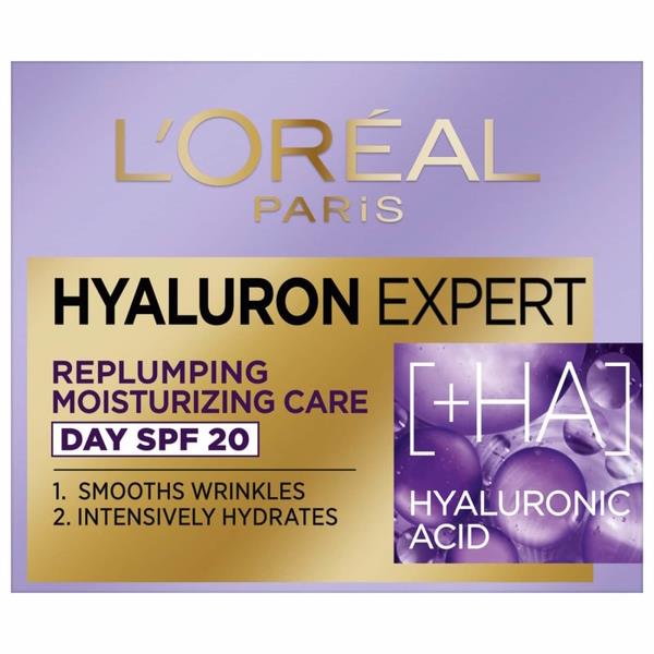L'Oreal Hyaluron Expert Replumping Moisturising Care SPF20 Day Cream 50ml (Case of 6)