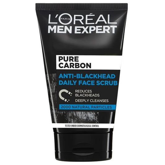 L'Oreal Men Expert Pure Carbon Anti-Blackhead Daily Face Scrub 100ml (Case of 6)