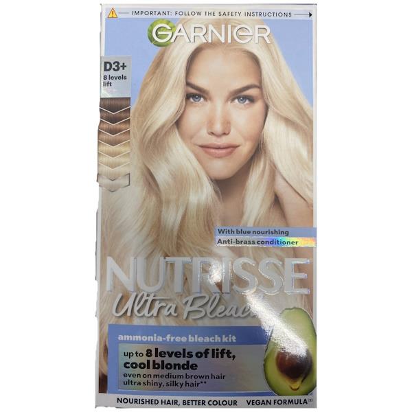 (LT) Garnier Nutrisse Ultra Bleach D3+ Ammonia-Free Bleach Kit (Case of 3)