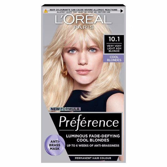 (LT) L'Oreal Preference Colour 10.1 Very Very Light Ash Blonde (Case of 3)