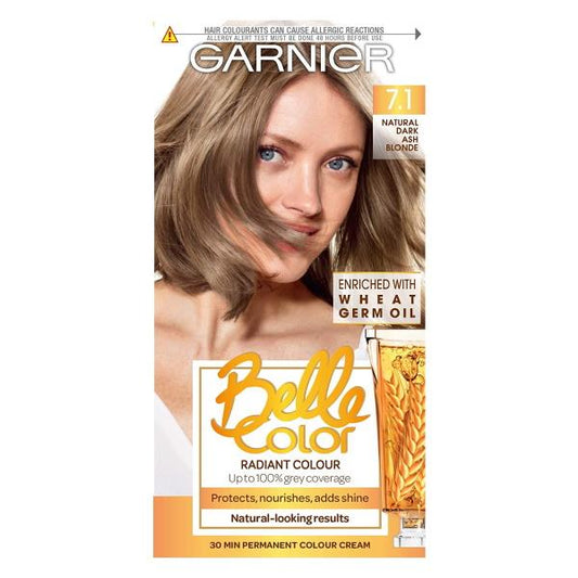 (LT) Garnier Belle Color Permanent Colour 7.1 Natural Dark Ash Blonde (Case of 3)